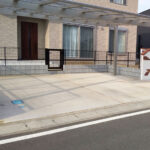 駐車場とアプローチ外構施工例／鹿嶋市